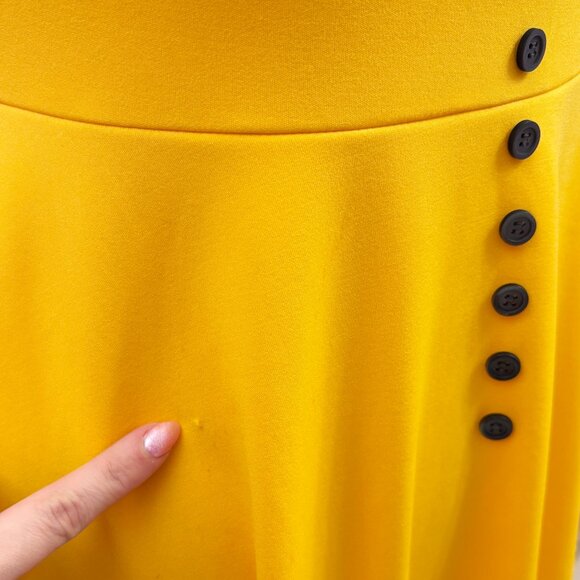 Allegra K yellow pinafore suspender skirt size Medium - Picture 7 of 8